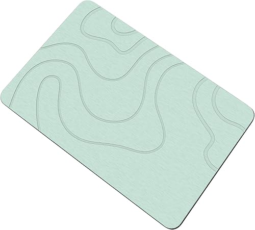 Miniatura 12 de Bath Mat Quick Drying Floor Rug for Bathroom and Kitchen Absorbent Earth Easy Bathmat Door Water Absorbing Floor Mat Light Grey,Dark