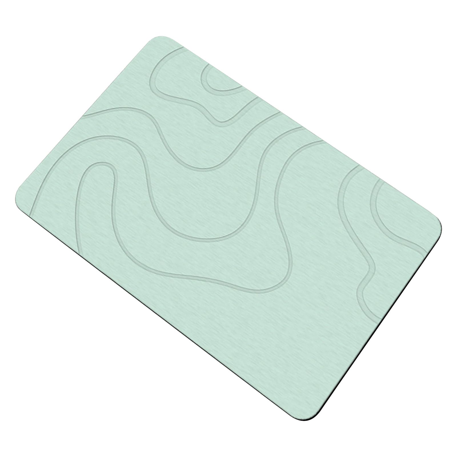 Buxuaaaa Green Diatomite Bath Mat, Antislip, Highly Absorbent Door Mat For Bathroom And Kitchen Floor, Easy Cleaning Doormat Quick Drying Bath