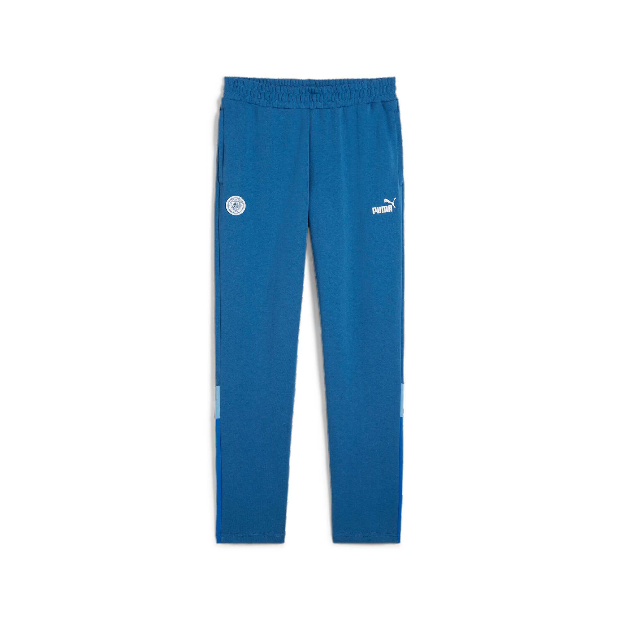 PUMA Men's Manchester City FtblArchive Tracksuit Bottoms, Lake Blue Racing, M