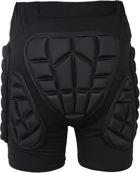 Protection 3D au niveau des hanches - Short de protection des hanches confortable et respirant - Short rembourré pour homme pour snowboard, ski, patinage sur glace, skateboard - 2