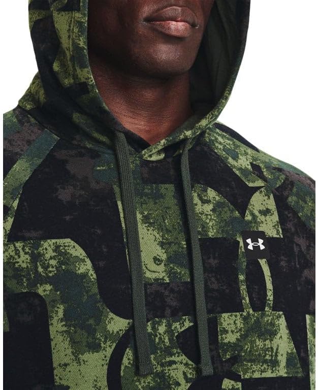 Under Armour Mens Rival Macro Branded Fleece Hoodie - Image 6