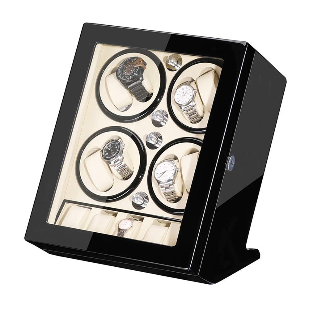 QUSYZD Watch Winder Automatic Watch Winder Box for 8 Watch + 5 Storage Piano Paint Finish Watch Display Box Quiet Motor for Man Women Watches Watch Winder,A-A