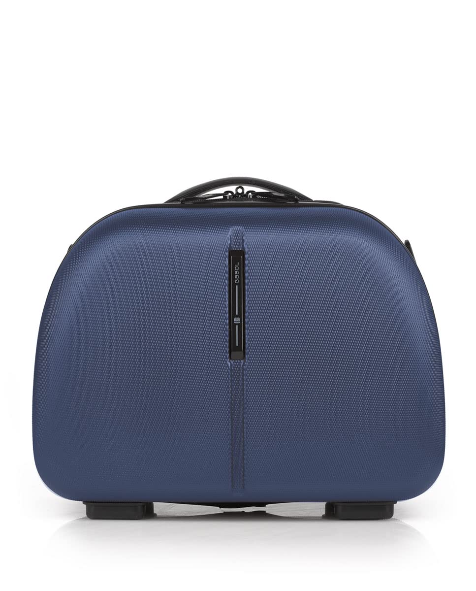 Gabol - Neceser de Viaje Rígido Paradise XP 35x28x17cm - Peso 0,9kg con Capacidad de hasta 12L - con Acople a Maleta, Correa y Forro de Material Reciclado - Diseño Español en ABS - Azul