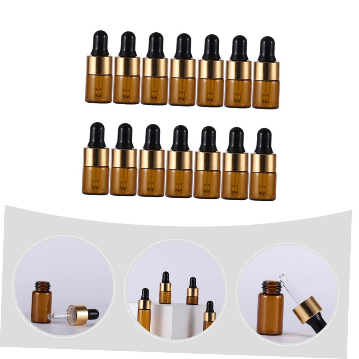 Baluue 60stücke Nachfüllbare Tropfflaschen Braunem Leckfreie Pipettenflaschen Für Ätherische Öle Und Praktisch Für Und Aromatherapie