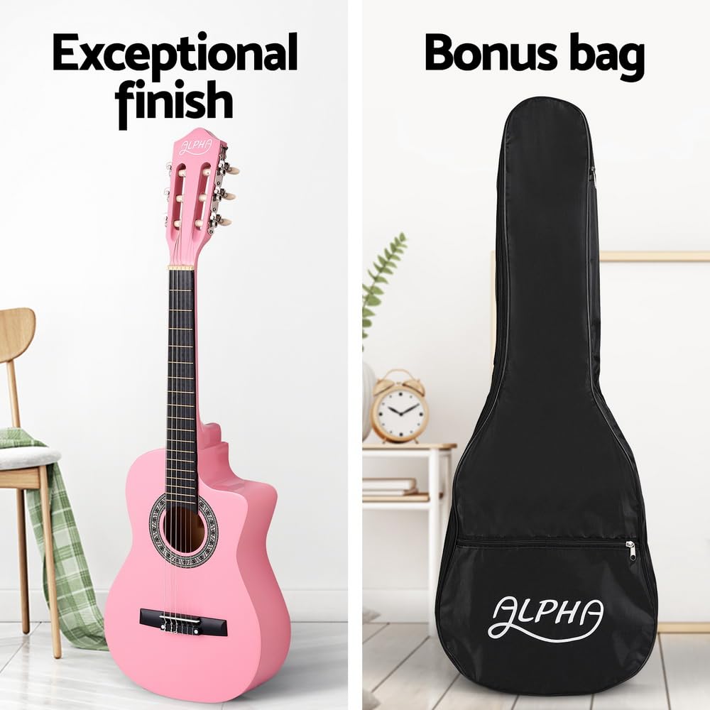 Alpha 34 inch Guitar, Acoustic Classical Full Size Wooden Guitars
