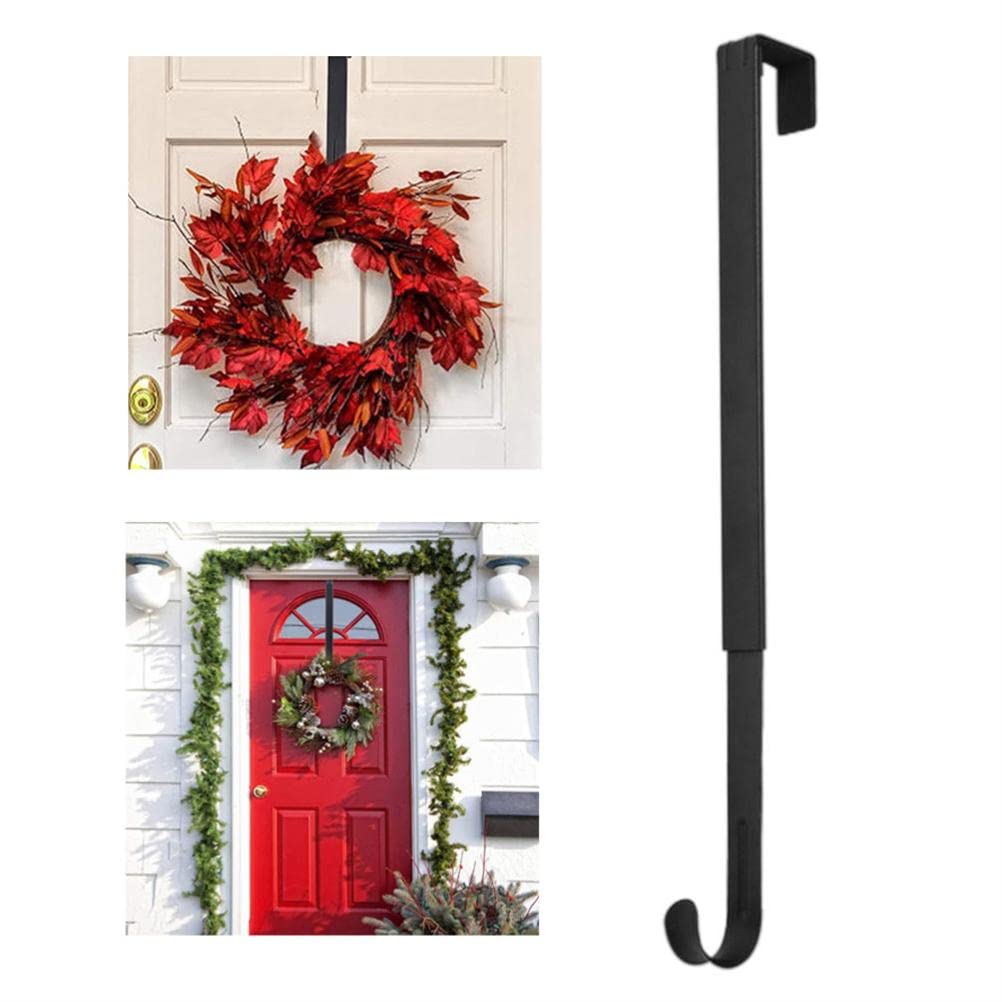 LIANGLIDE Christmas Wreath Hook, Wreath Hanger Metal Door Wreath Holder for Festival Christmas Decoration Hanging Holder