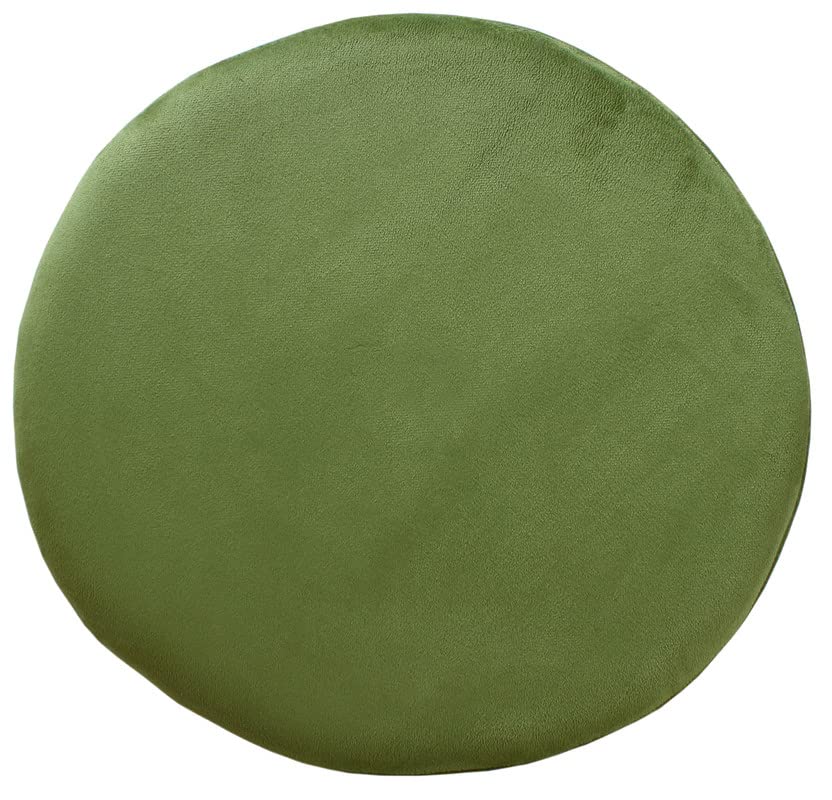ShadowKart Pouffes Sitting Stool for Living Room, Wooden Mudda Ottoman Stools, Pouffe Footstool, Pouf for Office Home Decoration & Dressing Table, 16x16x18 Inch (Light Green) 4