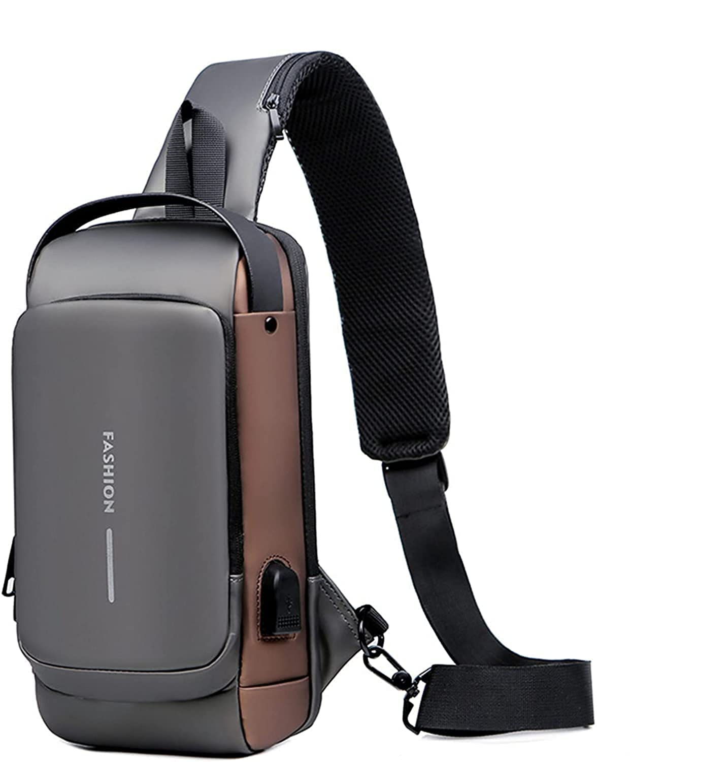 Prachit Travel Usb Charging Sport Sling Anti-Theft Shoulder Bag, Password Lock Anti Theft Sling Bag For Men And Women,Black (B0C5MZ9SNY) Amazon Price History, Amazon Price Tracker