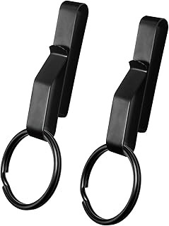2 PACK Tactical Stealth Black Extreme Duty Key Ring Holder Special for Police, Law Enforcement and Fire Agencies, Belt Key Clip with Detachable Keyring, Fit for Belt 2.25-Inch Max - JOTOVO