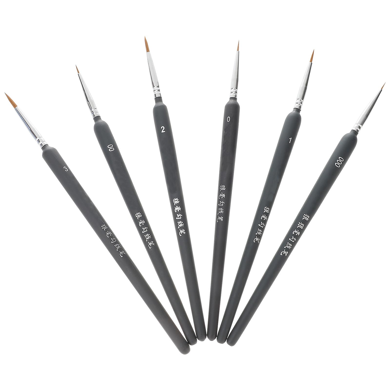 Pinceles de Pintura de Detalle Set 6 Piezas Pinceles de Acuarela de Pelo de Comadreja Pincel de Pintura en Miniatura Suministros de de Pluma para Detalles Finos Y de