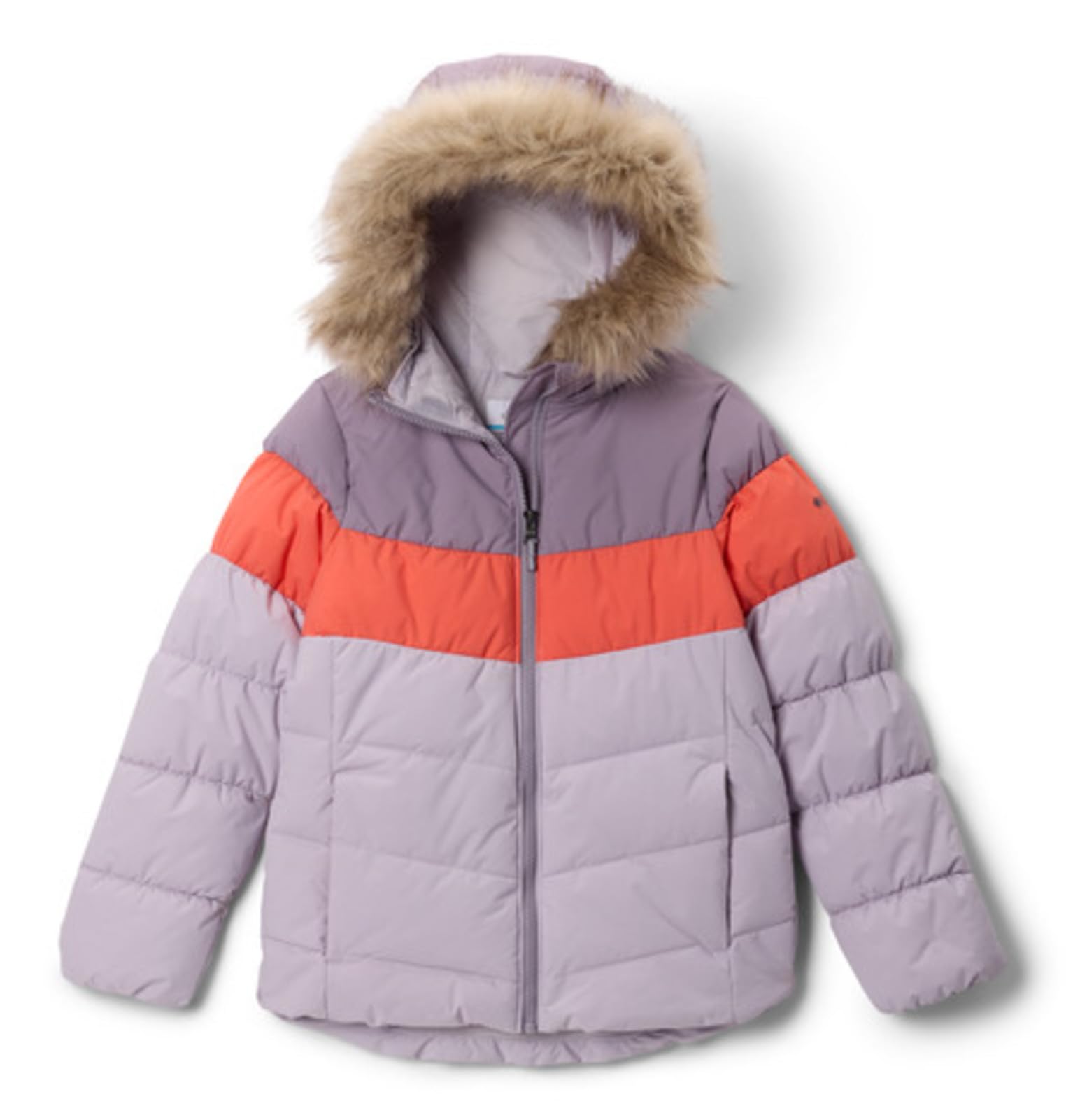 Columbia Youth Girls Arctic Blast 3 Jacket, Ski Jacket, Lavender Pearl/Zing/Shale Purple, S