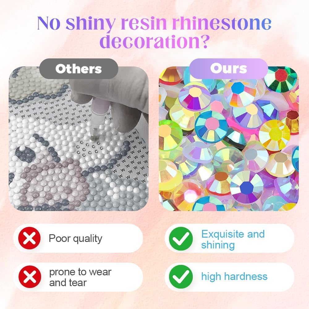 Kit Strass 32000 Pezzi 40 Colori, Strass in Resina 3 mm Kit Fai da Te per Nail Art, Vestiti, Scarpe, Telefono e Decorazioni con Adesivo Incluso per Applicazioni Creative