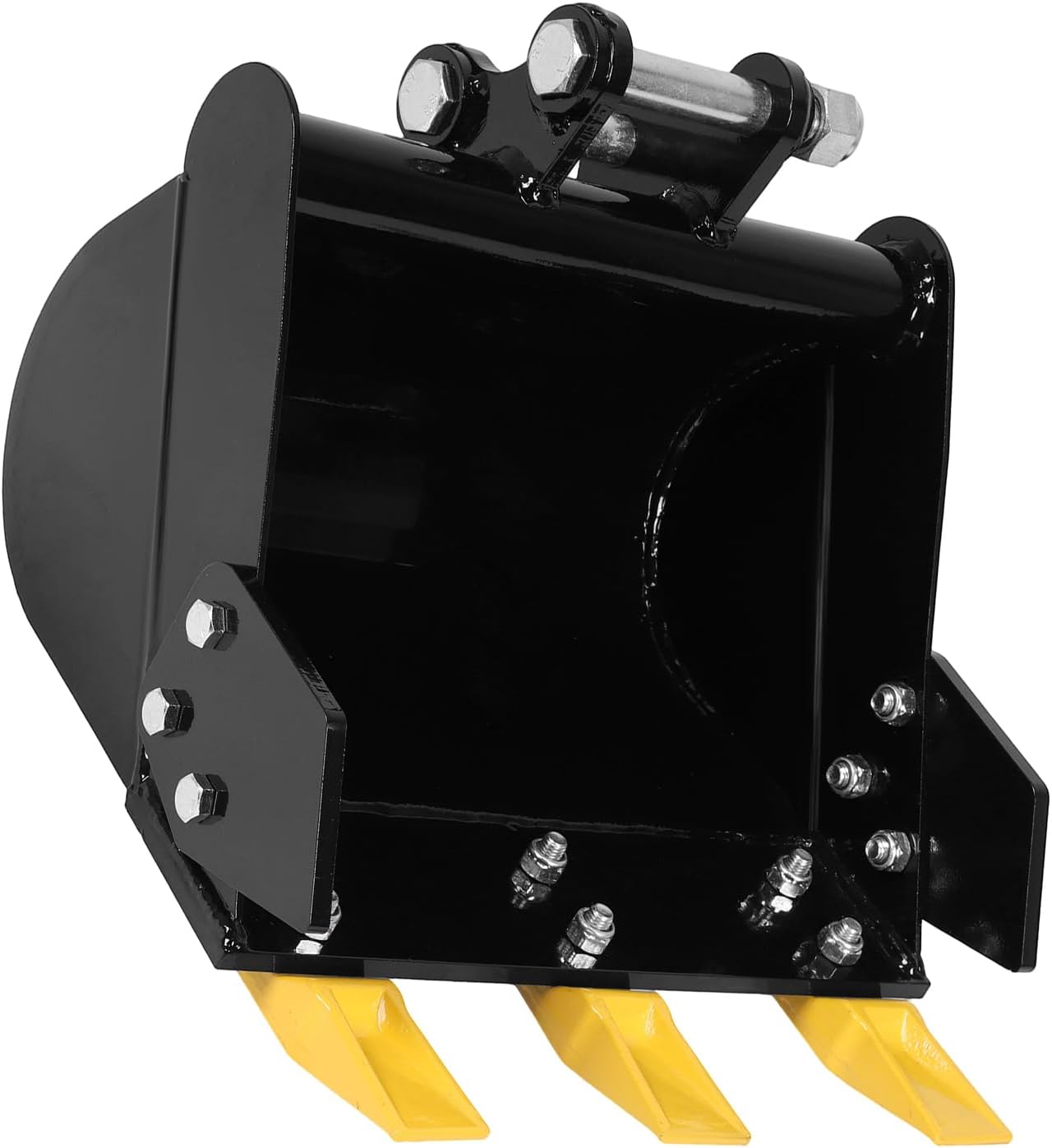 400mm Mini Excavator Digging Bucket Attachment for Most 0.8-1.8 Tons Small Diggers Bucket Metal Trenching Digger 0.98in Hole 3.46in Center Wheelbase with Metal Teeth