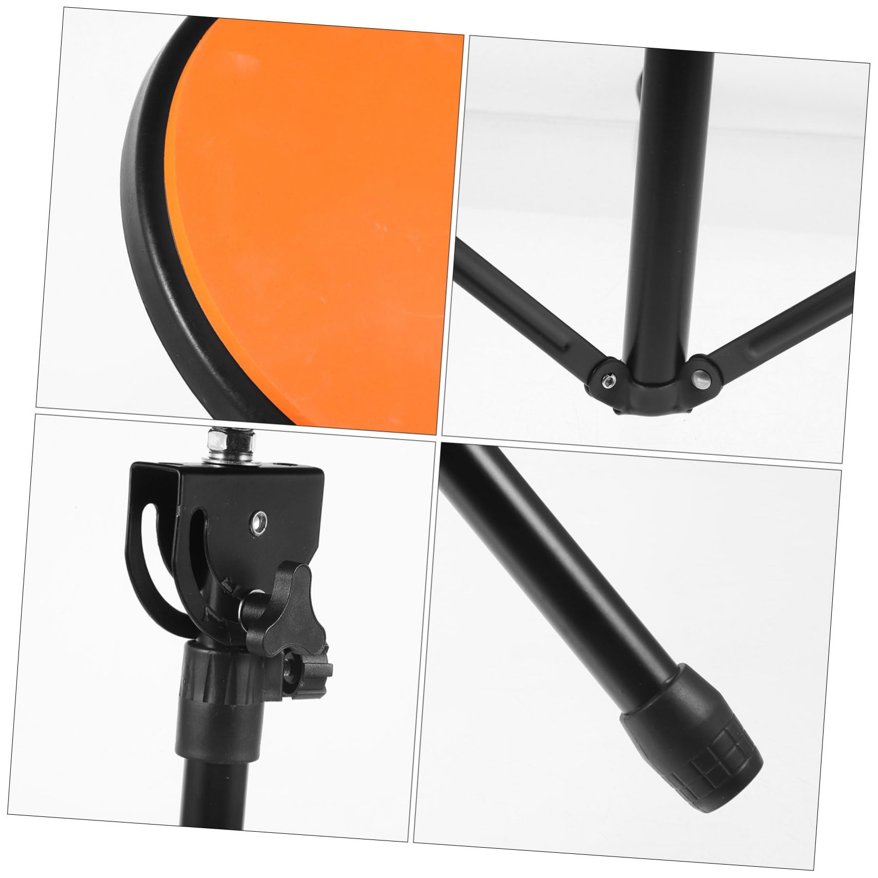 SUPVOX Set de Pad de Batería para Practicar Silencioso con Soporte Portátil, Almohadilla de Goma y Hierro, Adecuado para Bateristas Principiantes y Profesionales en Presentaciones