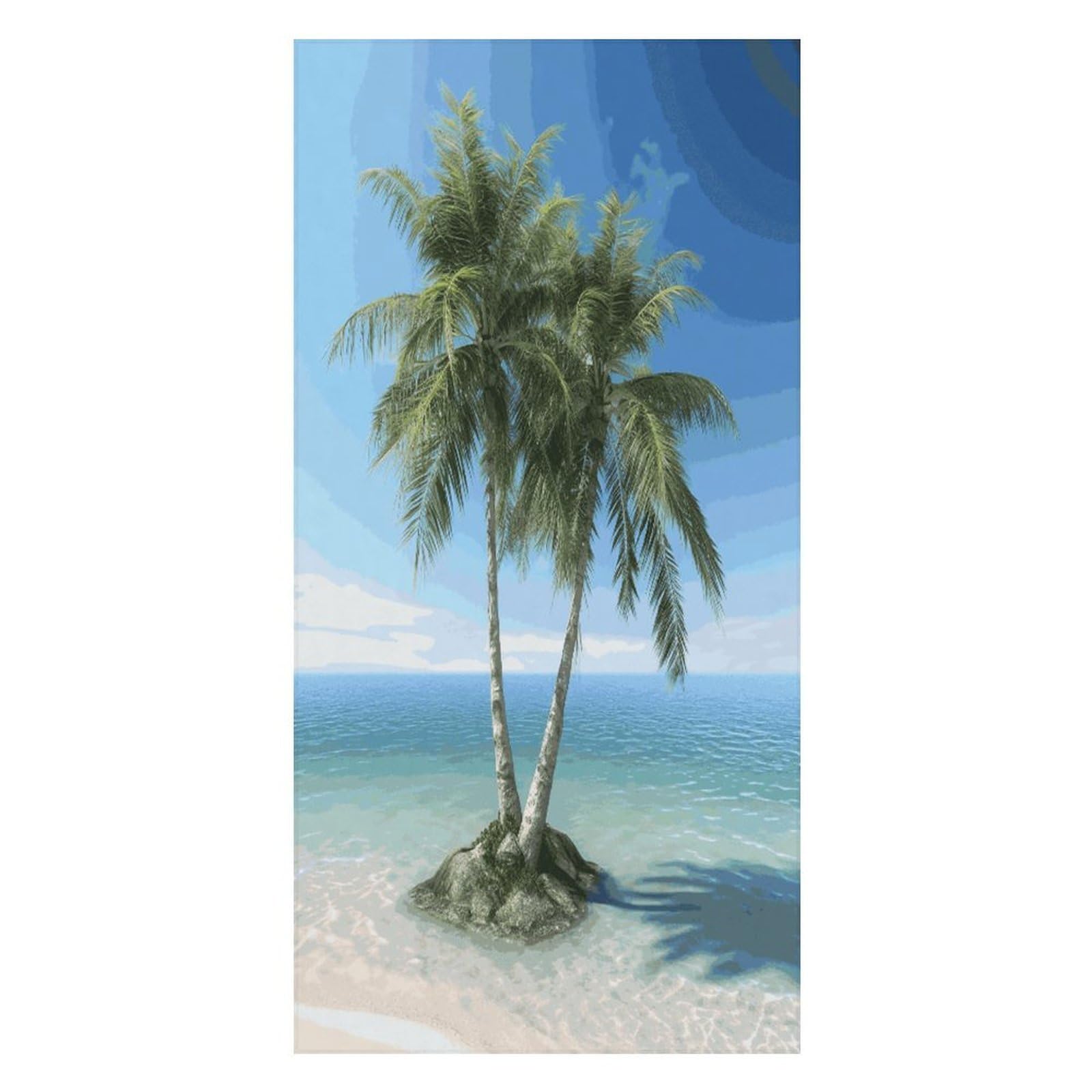 JTREHY Sea Palm Trees Beach Towel Extremely Soft Oversized Towels Lightweight Sports Absorbent Bath Towel Suitable 160"x80" for Swimming Camping Beach