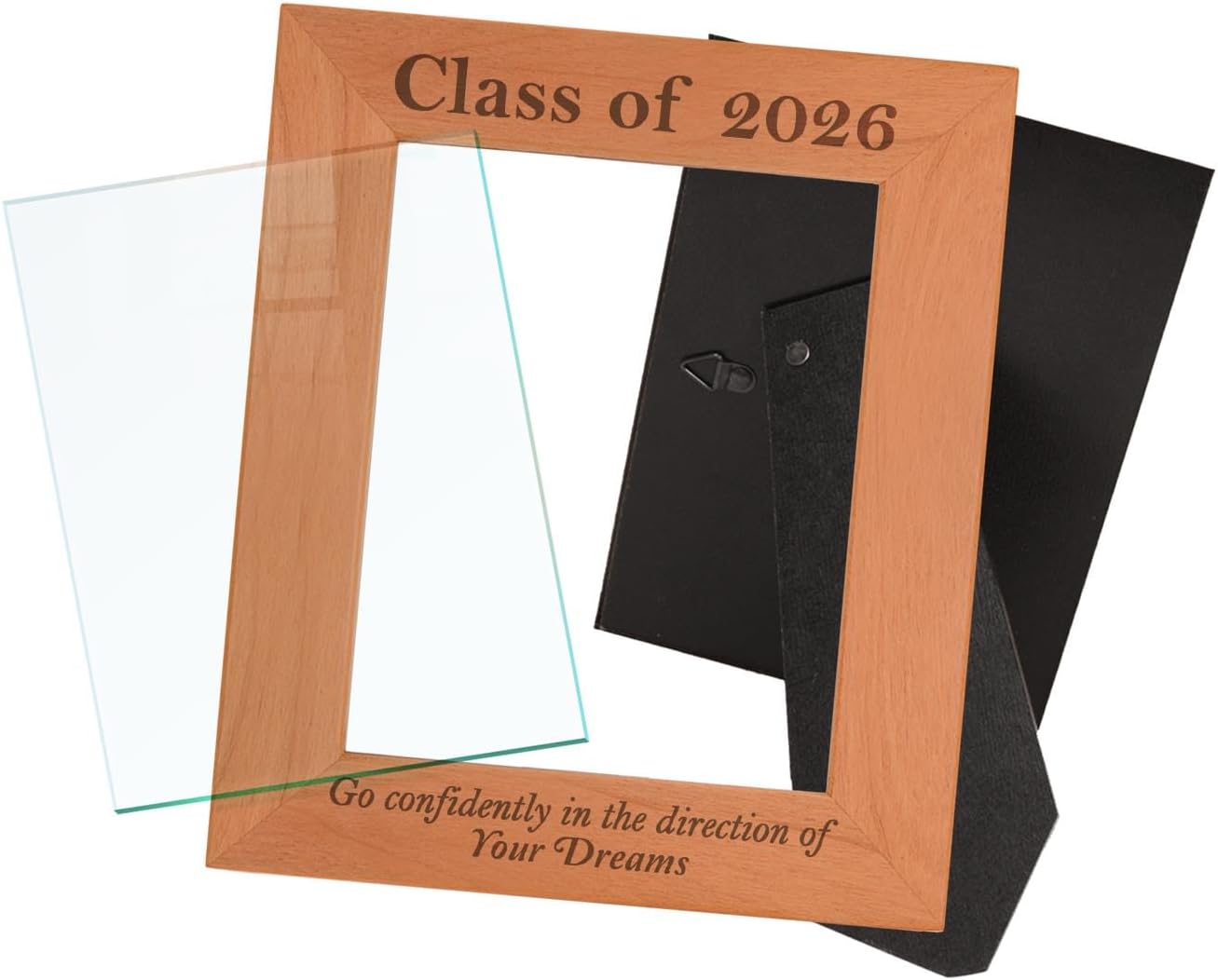 Gifts For All By Rachel Olevia Sentimental Photo Frame Class of 2026 Go Confidently In The Direction Of Your Dreams Laser Engraved Portrait 8x10 Photo Frame