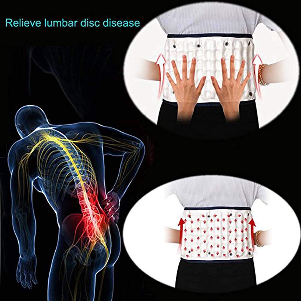 Cinturón de descompresión de Soporte Lumbar - Faja Lumbar Inflable - Dispositivo de tracción aérea espinal Alivio del Dolor de Espalda por Disco degenerativo/estenosis espinal/ciática