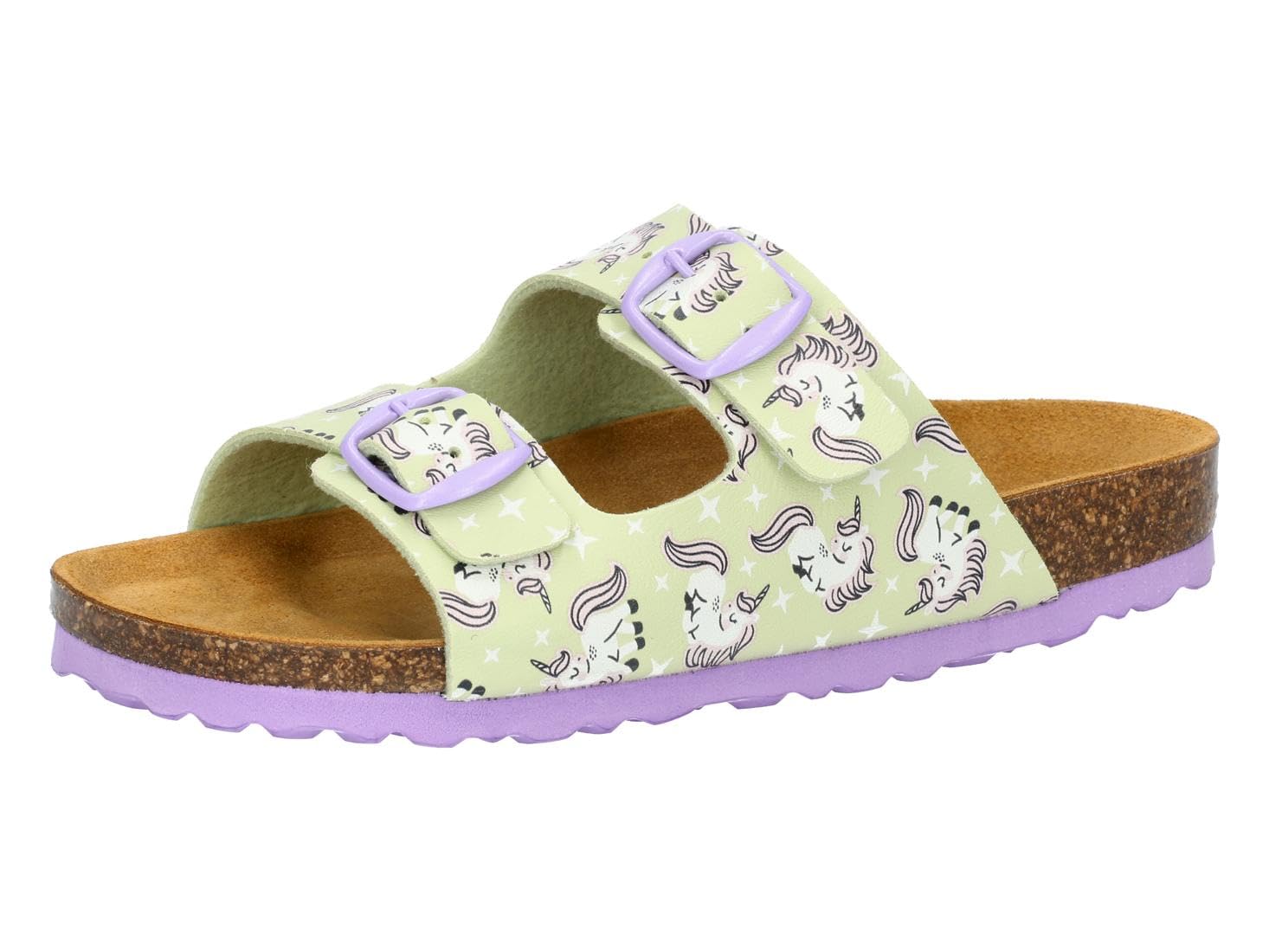 Lico Girls' Bioline Unicorn Mules, Light Green, 42 EU