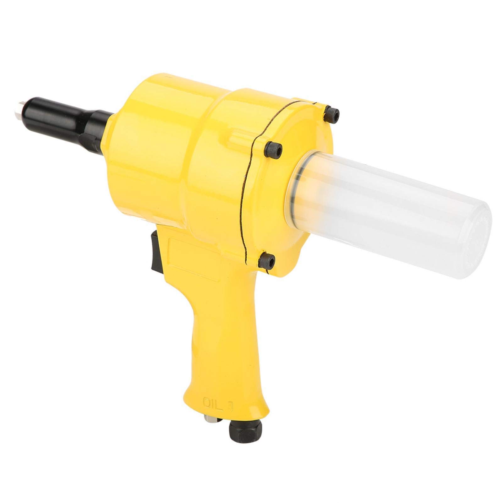 Walfront KP-705P 1/4 "Remachadora Neumática Herramienta Remachadora de Aire Pistola Remachadora Neumática Empuñadura de Pistola Herramienta Remachadora Accionada por Aire 2.4-4.8mm Chuck 1850kgs