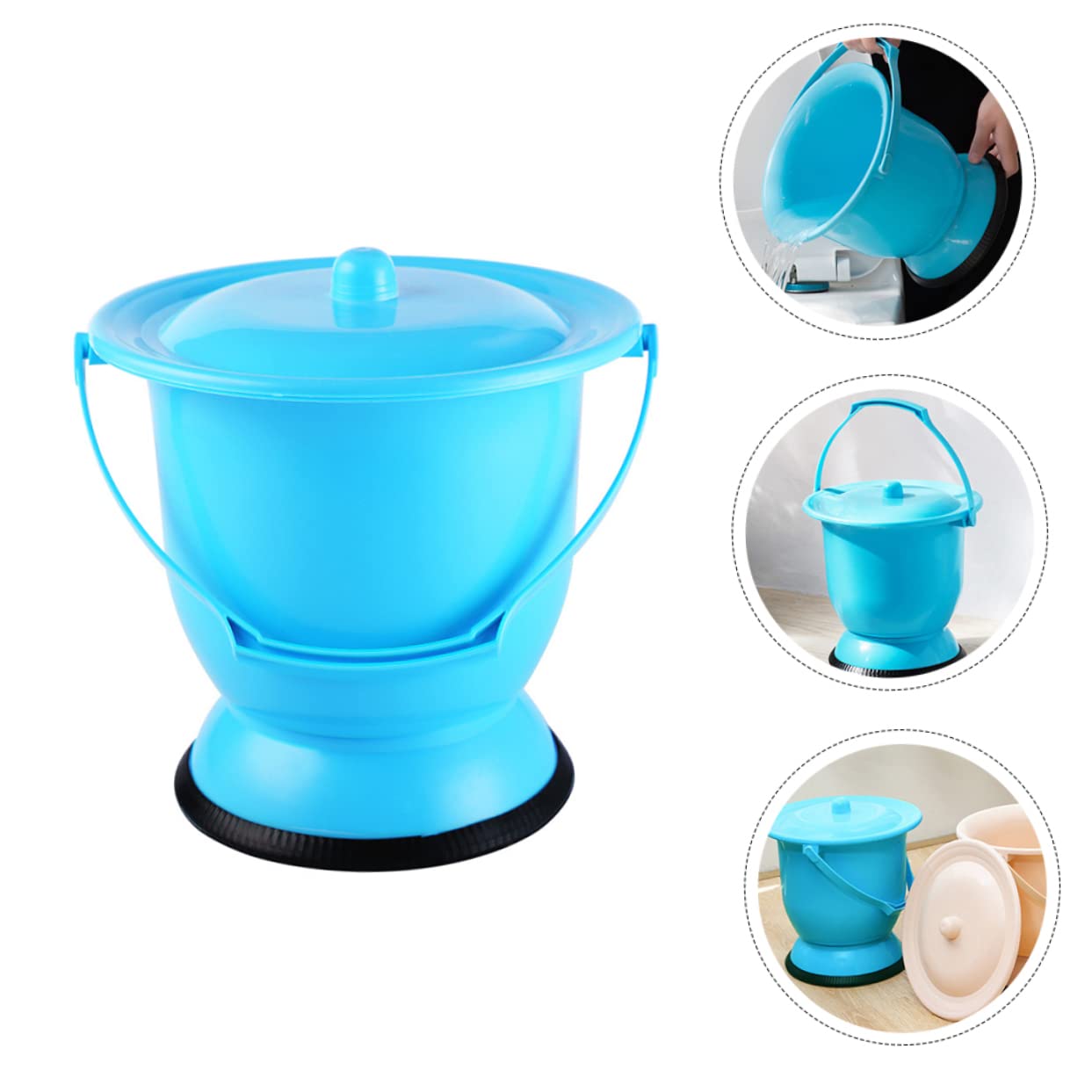 FOMIYES Household Urine Pot Portable for Elderly Pregnant Women Boys and Girls Cover