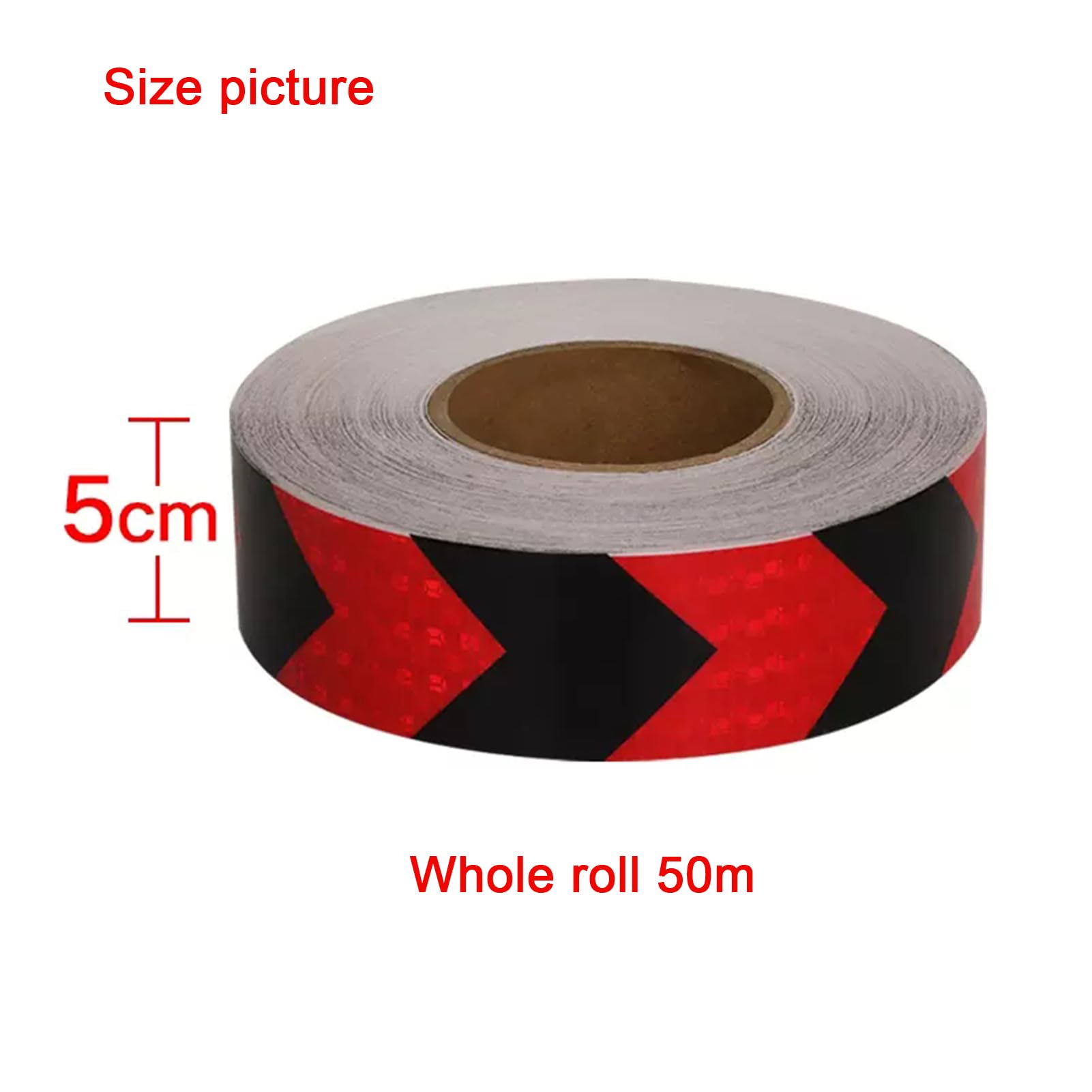 Cinta reflectante de señalización de peligro, Cinta reflectante de advertencia de seguridad Arrows Multicolor 5 cm x 50 m(Red Black)