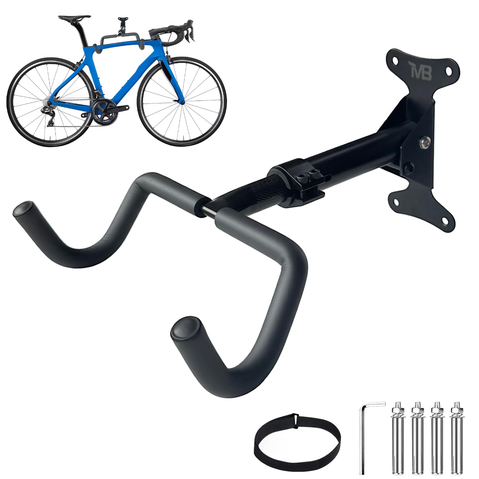 Cycle Bicycle Wall Mount Horizontal - Road Bike Wall Mount for E-Bike, Gravel & MTB up to 25 kg | Foldable Wall Hook Garage for Home, Basement | Bike Rack Wall Mount Wall Mount Wall Mount Bracket