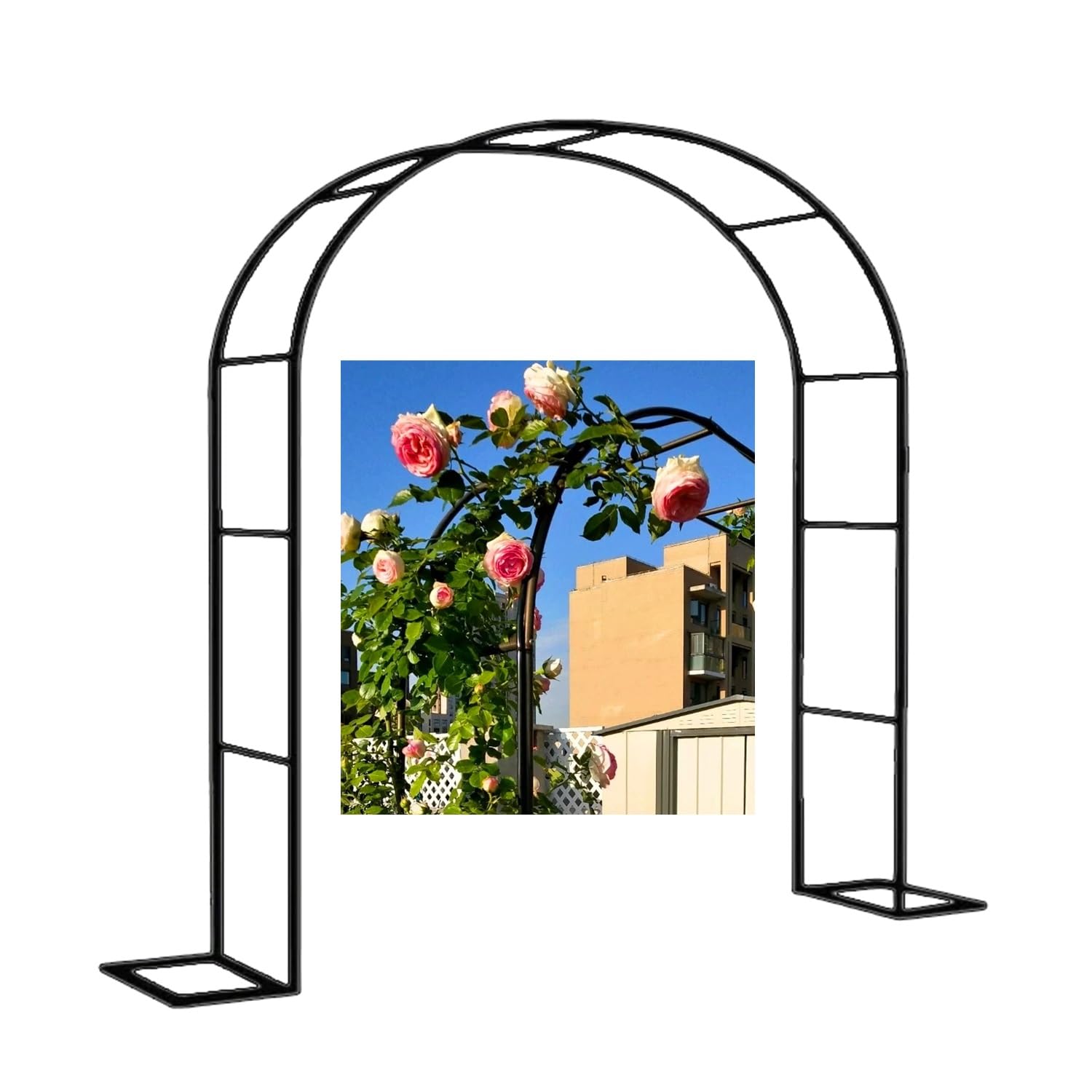 Arco de jardín en tamaños 120, 140, 180 y 200 cm para enrejado exterior