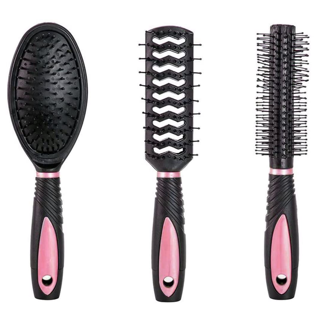 5PCS Haarpflege Pinsel Set Frauen Kamm Set Damen Salon Haar Massage Professionelle Styling Werkzeuge mit Spiegel Halter