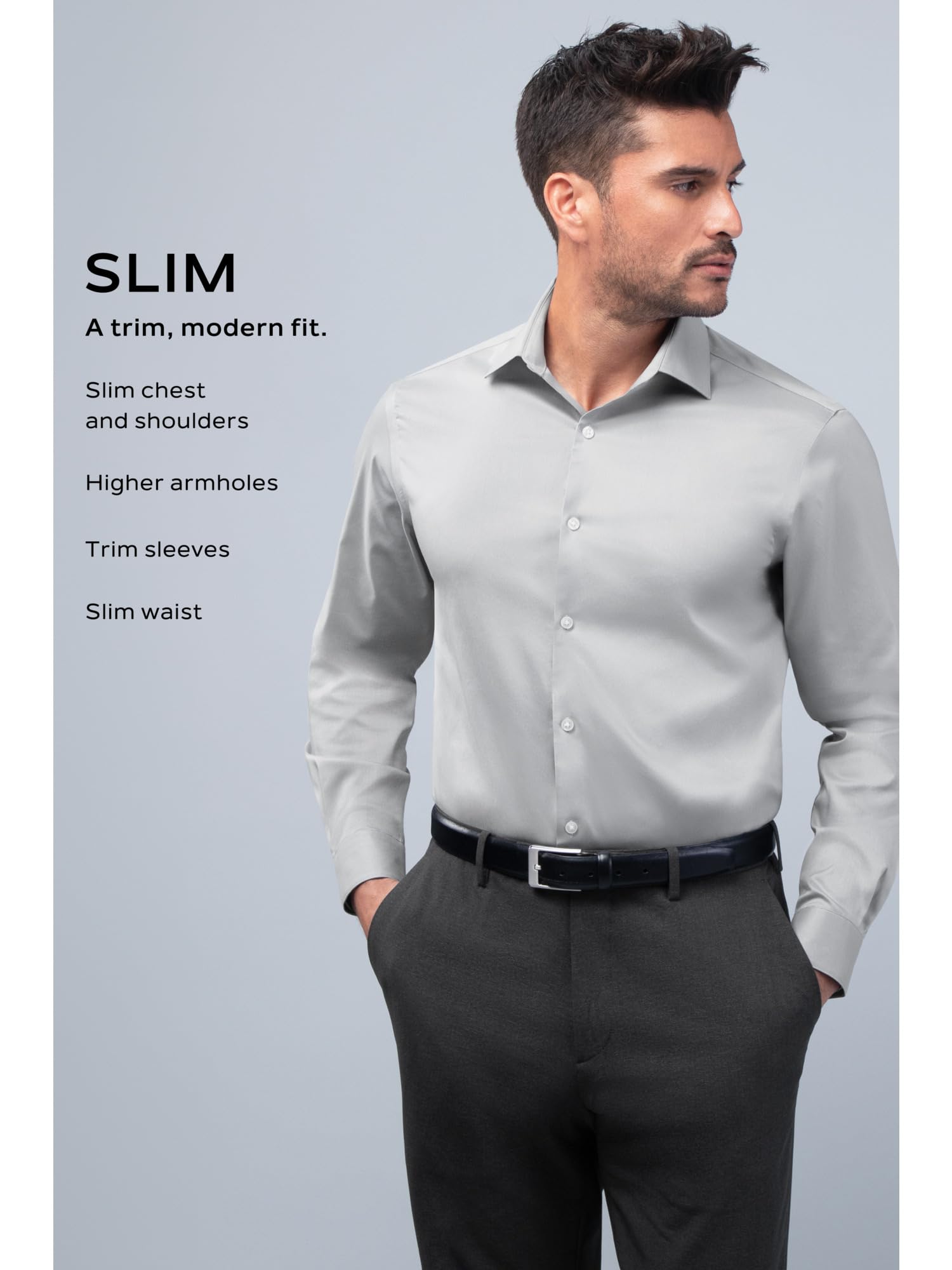 Van Heusen Camisa de Vestir Elástica Ajustada con Cuello Flexible Camisa de Vestir Hombre (Pack de 1)