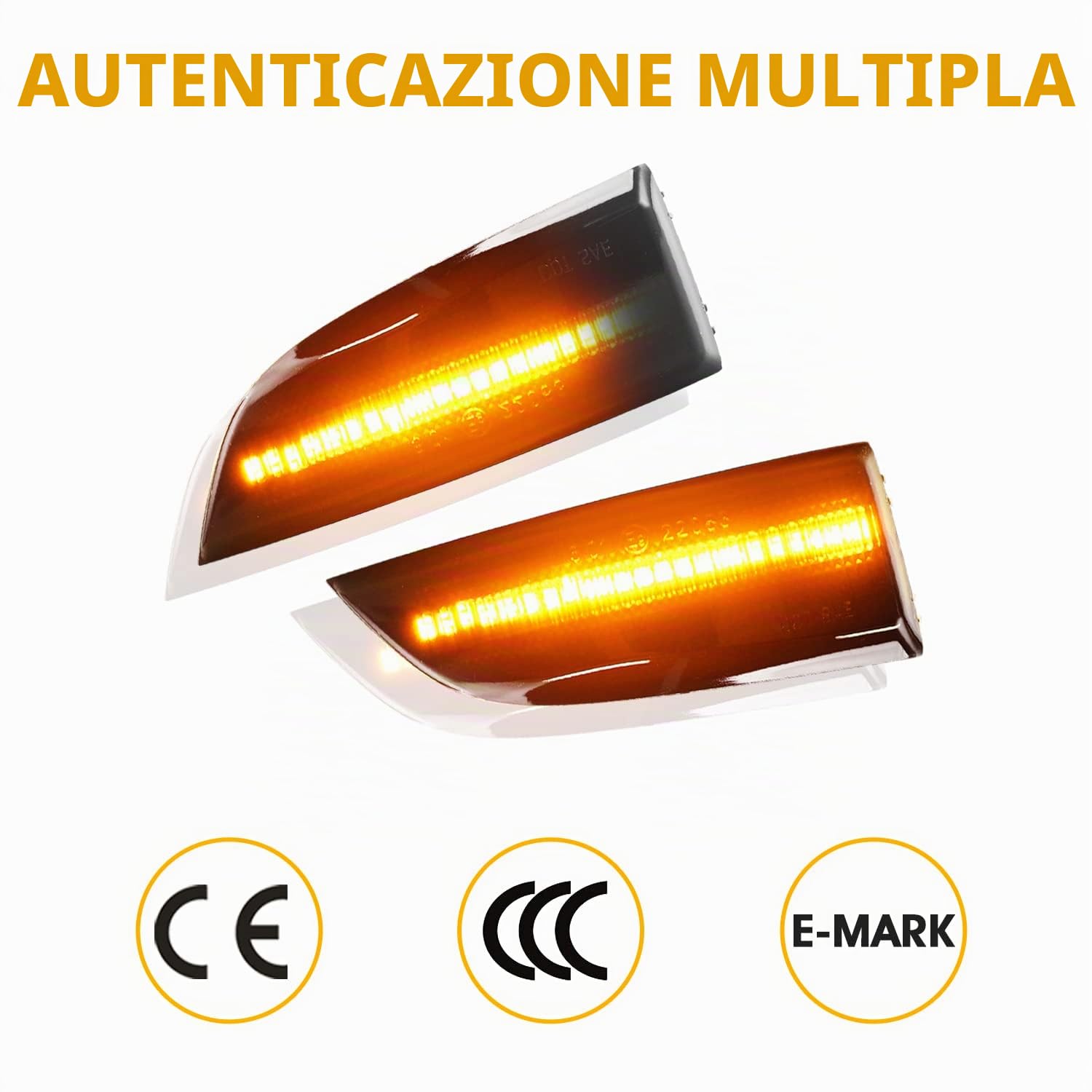 Indicatore di Direzione Laterale Dinamico a LED Spia Sequenziale Degli Specchietti Laterali Compatibile con Renault Megane MK3 2008-2016 Indicatore di direzione, 2 Lampade