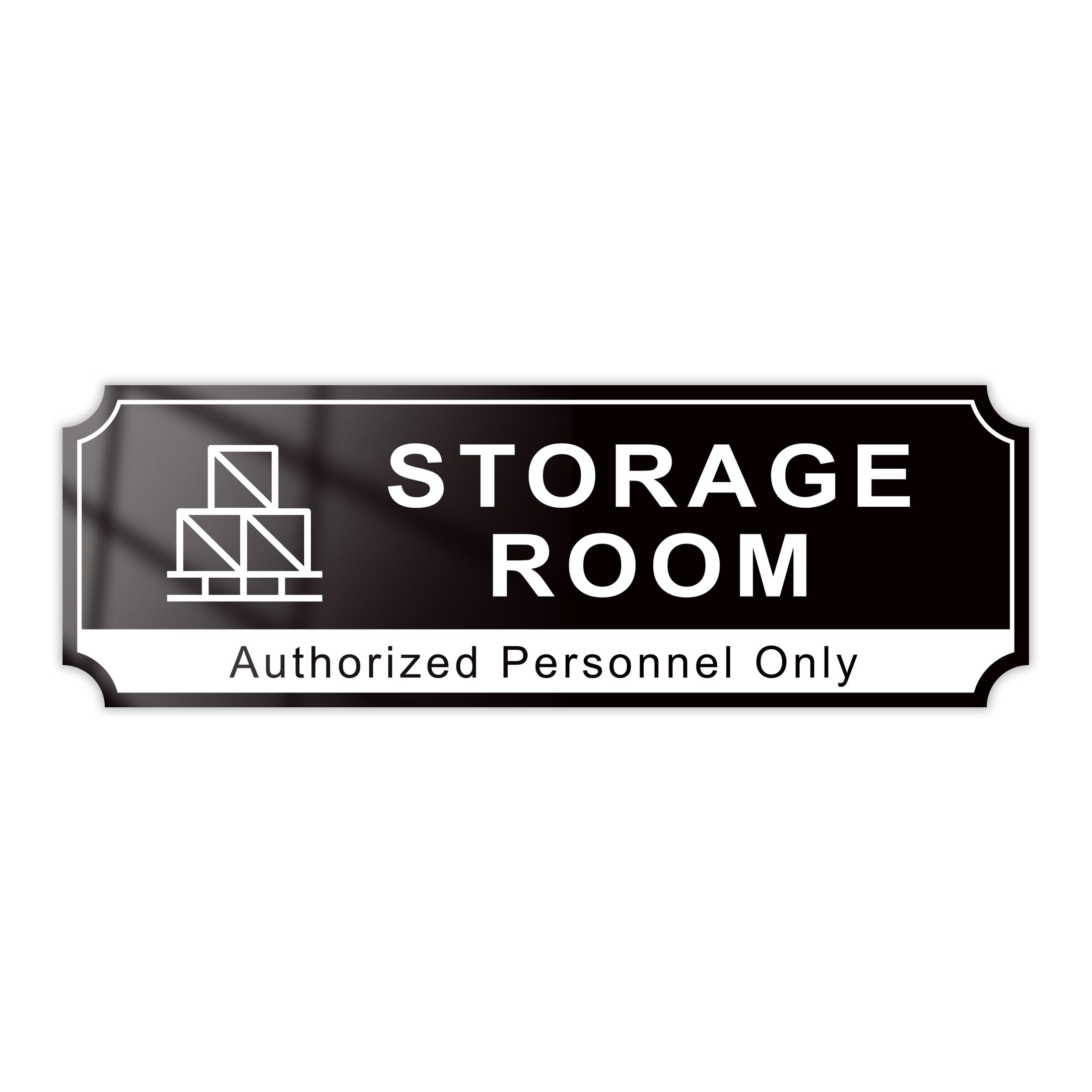 Storage Room Door Sign for Business, Self-Adhesive Durable Modern Storage Room Sticker, UV and Weather Resistant Authorized Personnel Only Signs for Home, Business, Restaurants, Private Area