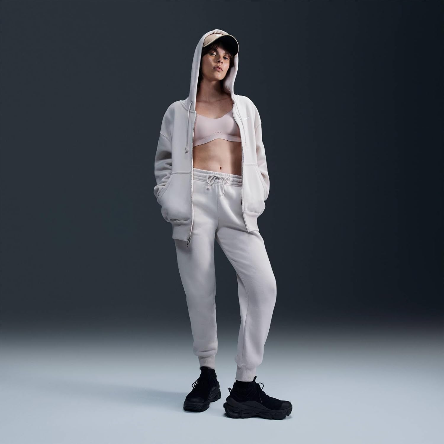 Nike Sportswear Phoenix Fleece Women's Oversized Full-Zip Hoodie (DQ5758-104, Light Orewood Brown/Sail) Size XX-Large - Image 4