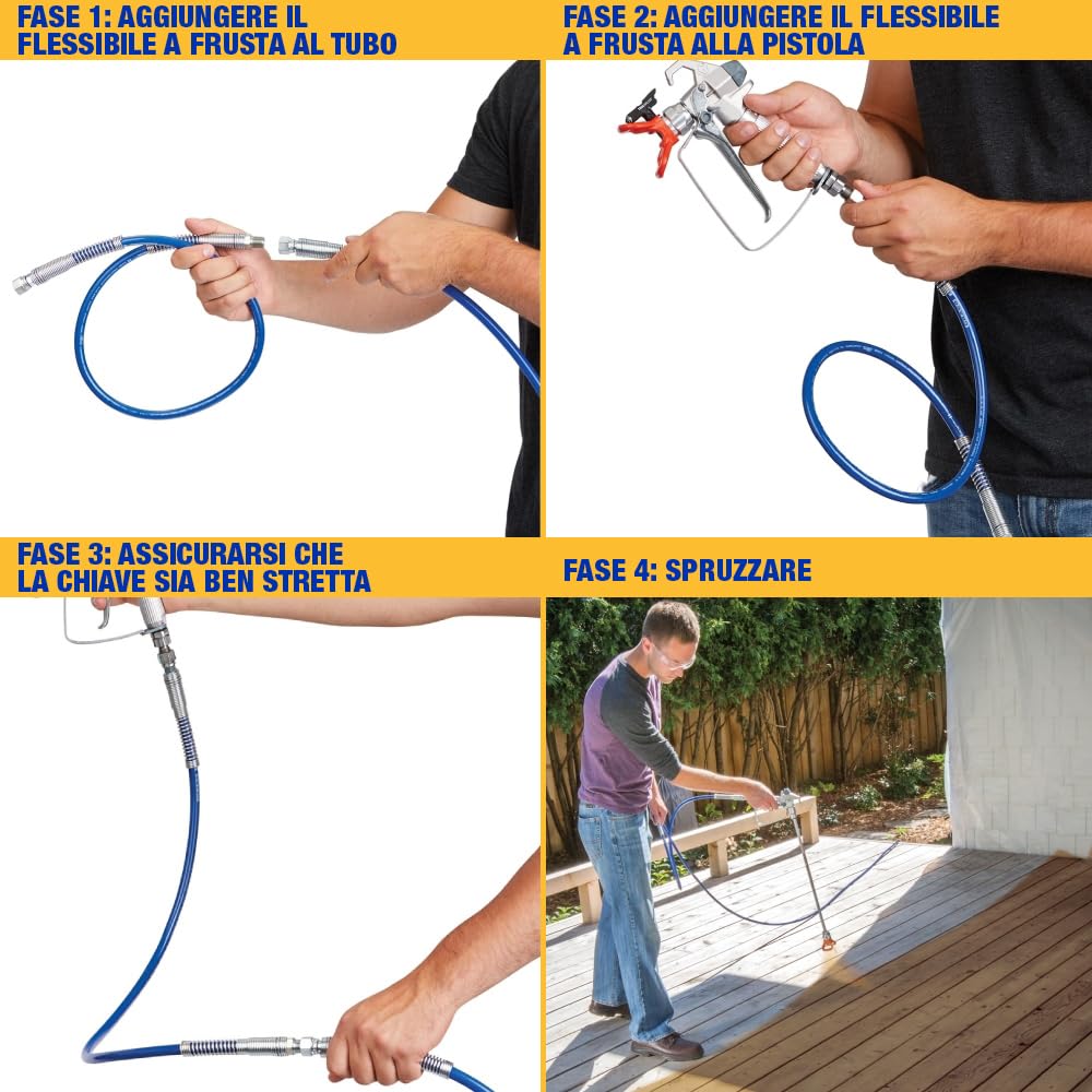 Graco 247338 Flessibile a frusta DuraFlex™, 3/16" x 1,2 m - per Magnum A20, A30, A45, A60, A80, A100, ProS19, ProS21