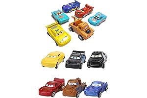 12 Miniature Racers Cars for Cake Toppers or Decorations