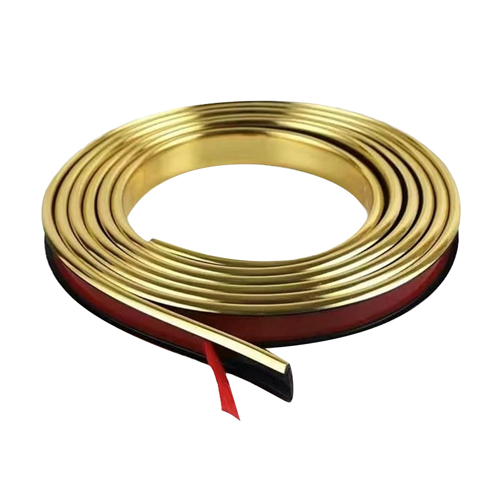 U Shape Furniture Edge Banding, Self Adhesive Metallic Flexible Edge Protector, Waterproof Multifunctional Decorative PVC Edging Trim for Wardrobe, Cabinet (Gold, 11mm)