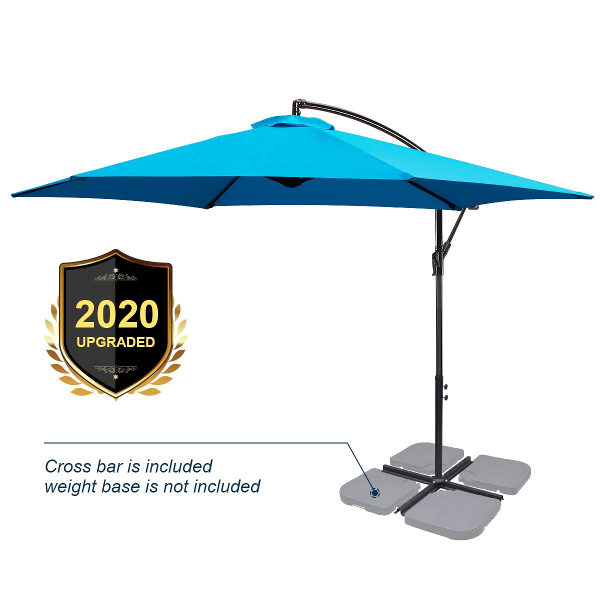 Fruiteam Offset Patio Umbrella 9ft Cant Buy Online In Bahrain At Desertcart