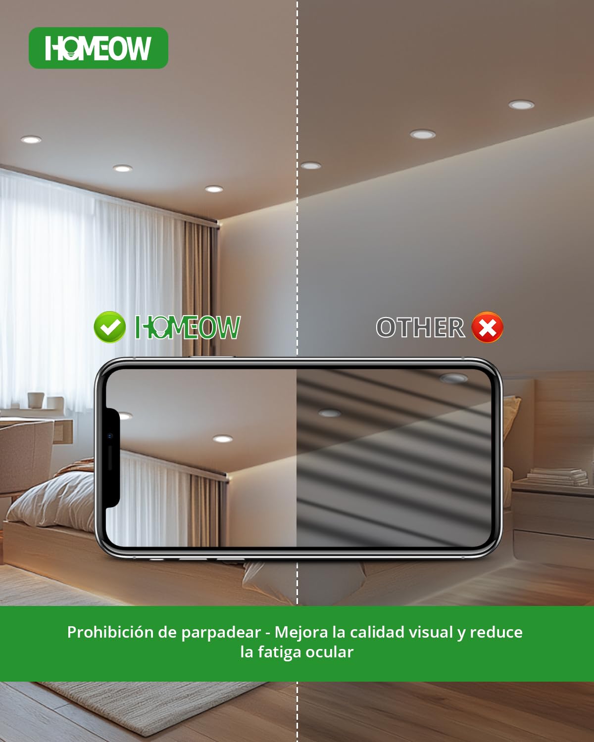 HOMEOW 12 Pack Downlight LED Techo Empotrable 7W, 230V IP44 Focos Interior Techo Empotrable, 4000K Blanco Neutro Ojos de Buey LED para Baño/Cocina, Diámetro 118mm, Φ95-110mm