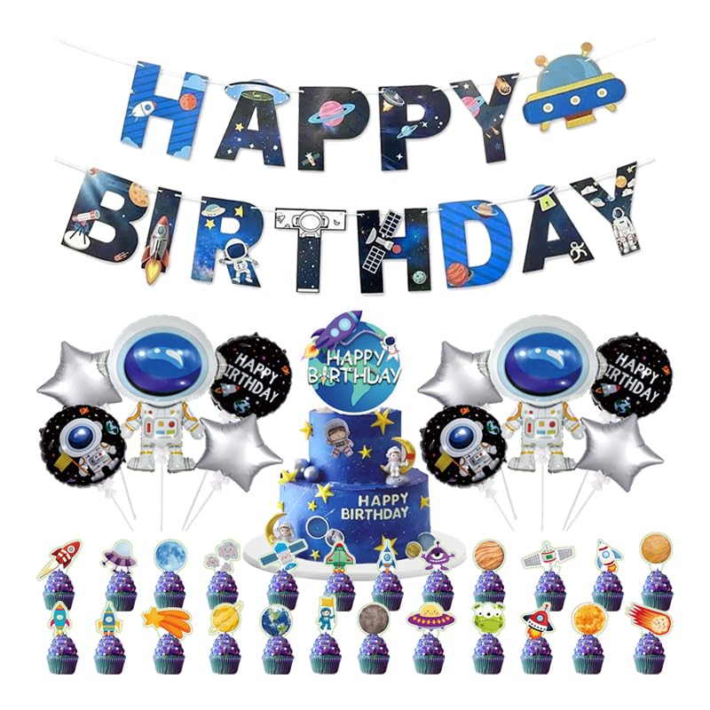 outer space Party Supplies rocket Birthday Decoration outer space Balloons astronaut Balloons rocket Cake Decorations astronaut Banners for Birthday