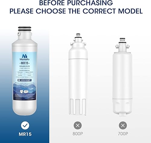 Miniatura 2 de MARRIOTTO Filtro de agua LT1000PC de repuesto para refrigerador, compatible con LT1000PCPCS, LT1000PC, LT-1000PC, MDJ64844601, ADQ747935 ADQ74793504