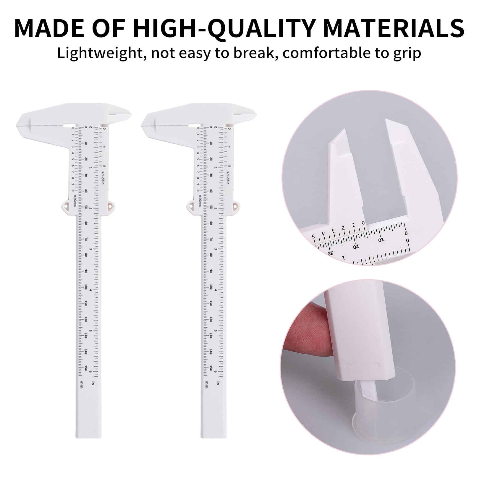 6 Pcs Eyebrow Mapping String,Tattoo Brow Marker Pen,White Pencil for Skin Marking Microblading Ruler Kit Makeup Face Stencil Plastic Measurement Caliper Measuring Eyebrow Mapping Pens,for Eyebrows - Image 3