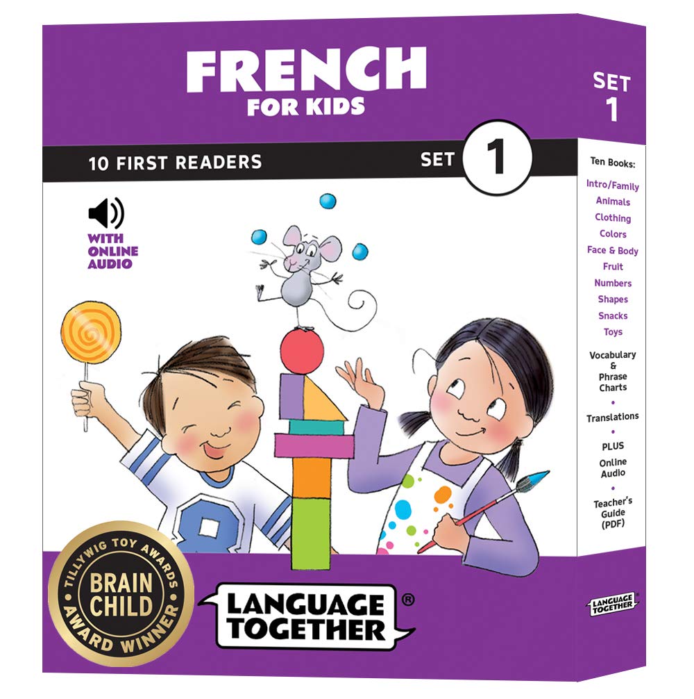 French for Kids: 10 First Reader Books with Online Audio and 100 Vocabulary Words (Beginning to Learn French) Set 1 by Language Together
