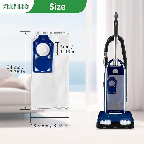 Miniatura 3 de Paquete de 8 bolsas de vacío de repuesto HEPA R30D para aspiradora vertical Riccar Brilliance R30D, R30P, R30PET y Simplicity Synchrony S30D, S30P,