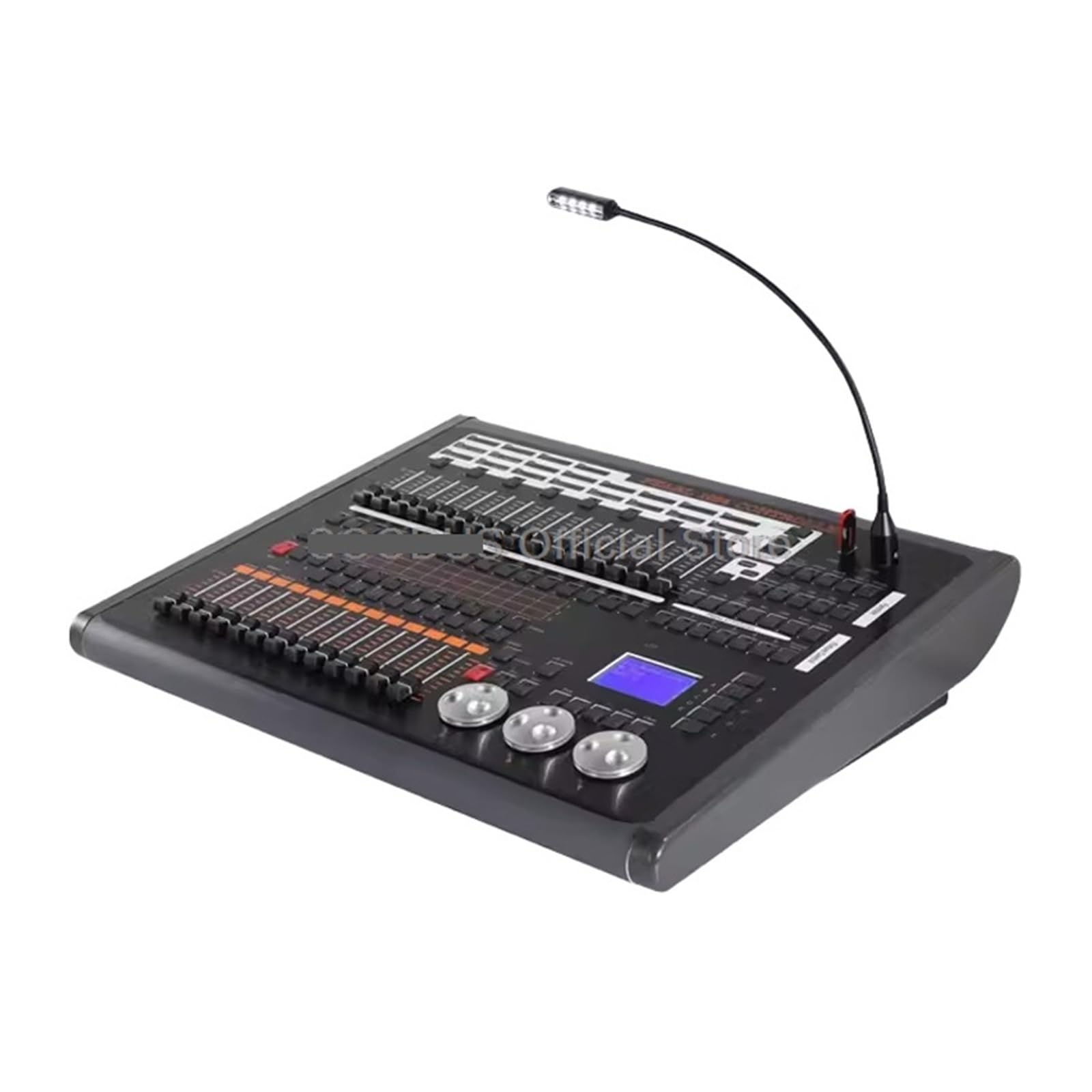 Kontroler DMX, ny kontroler oświetlenia scenicznego, ruchoma głowica świetlna, sterowanie DMX, konsola oświetleniowa, konsola świetlna z ruchomą głowicą, do baru na imprezę dyskotekową(Chrome)