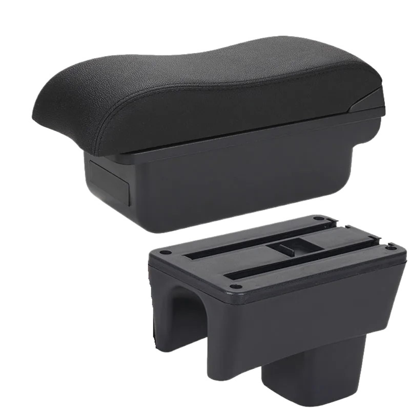 AWGNTQQ Car Armrests For Suzuki For Swift 2005-2025 Car Armrest Curved Surface Car Storage Box Dedicated(C2 Black line NO USB)