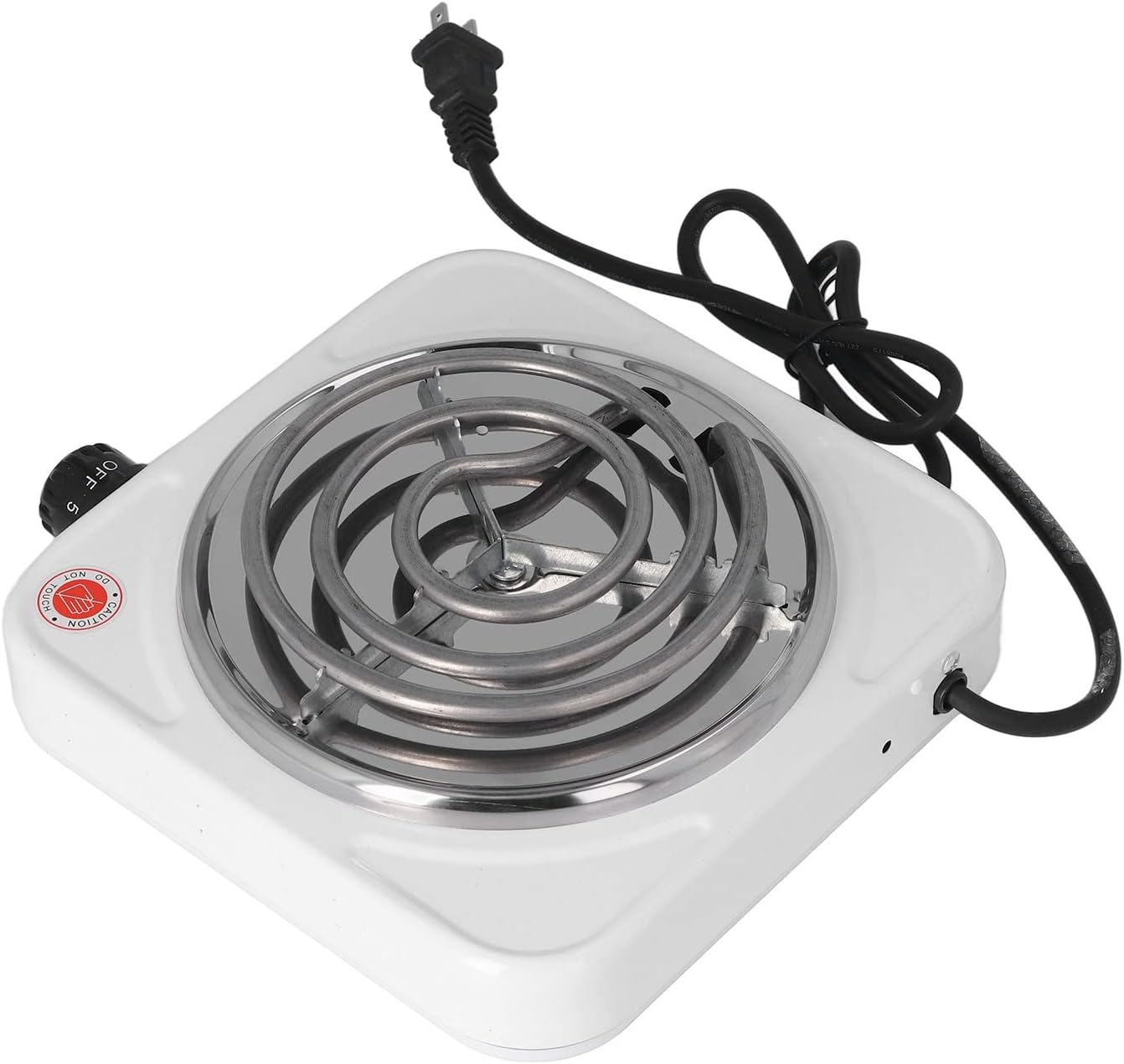 Estufa Eléctrica de Un Puesto 1000W Portátil Acero Inoxidable