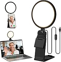 LitONES 5" Eye-Caring Ring Light for Zoom Video Calls, Streaming & Selfies | 50 Modes, CRI>97, 3000K-6500K Laptop Clip-On Light