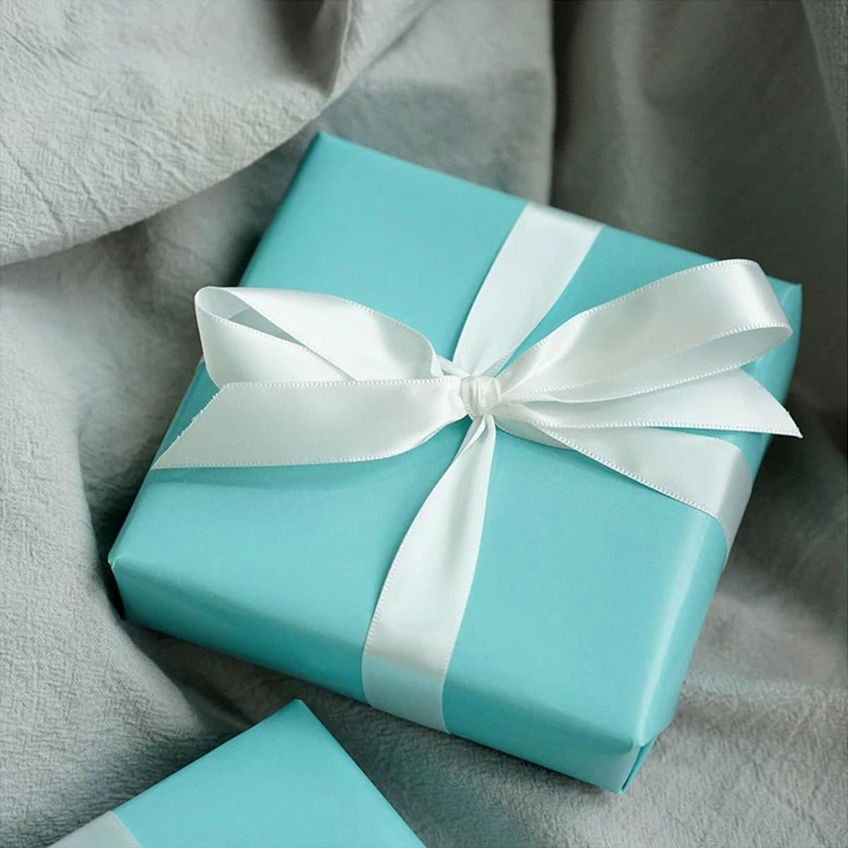 43cm X 12m Rollo de papel de regalo mate azul, papel perlado de color sólido - lustre, perfecto para cumpleaños, bodas, baby shower, fiestas, decoraciones de regalos de festivales