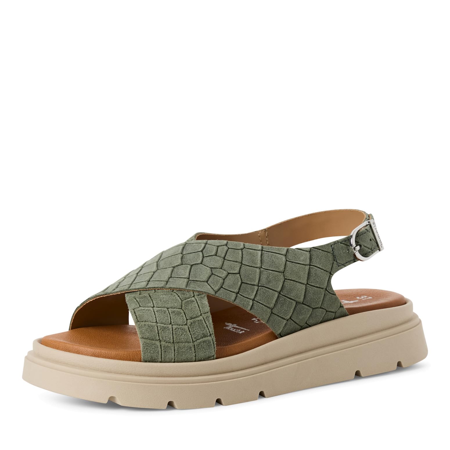 Tamaris Women's Damen 1-28270-42 Wedge Sandal, Sage Structure, 6.5 UK