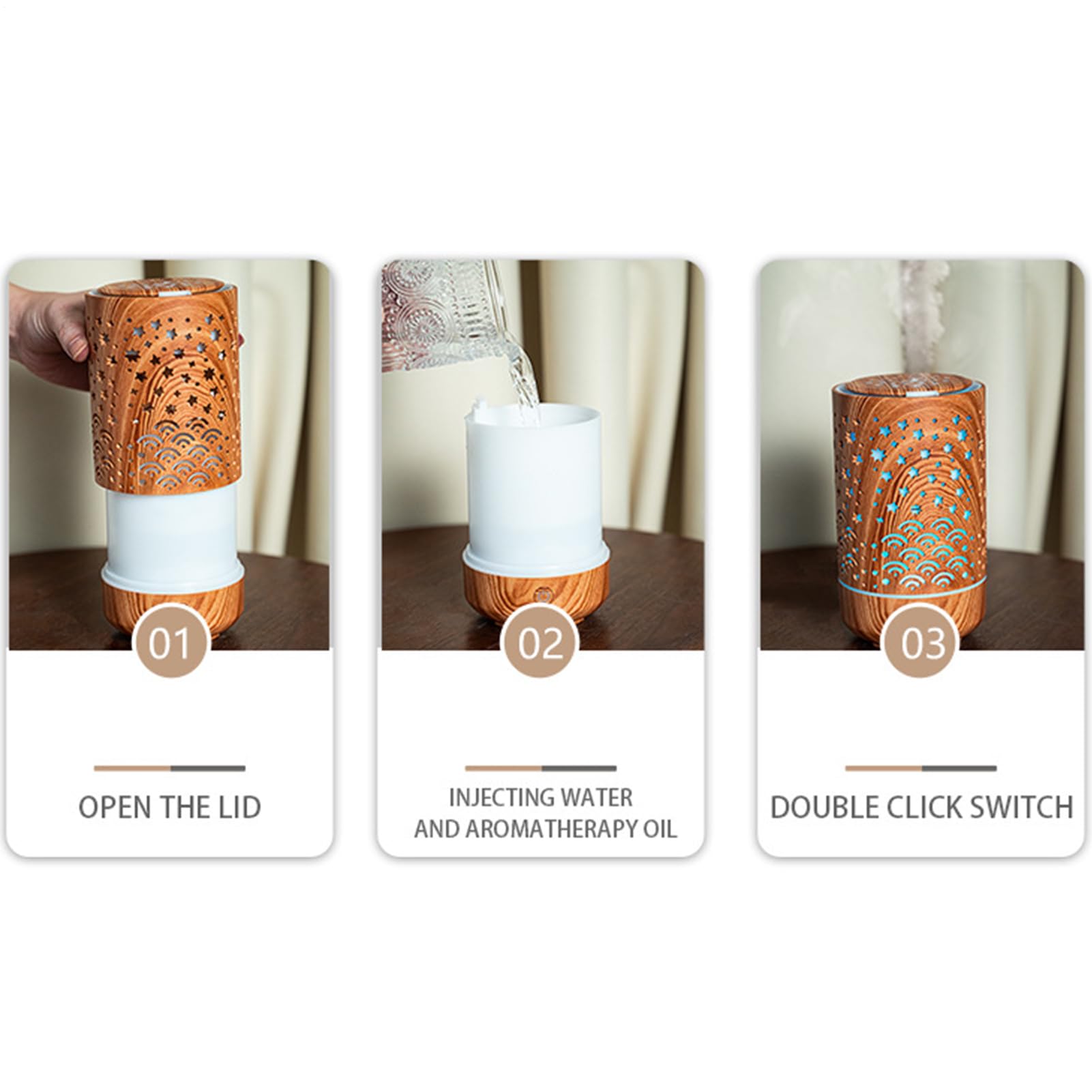 Diffusori per la Casa Umidificatore di Profumo Automatico Luminoso | Diffusore Di Profumo Luminoso Per Casa per Bagno Ufficio Soggiorno Camera Da Letto Hotel Dormitorio Presepe