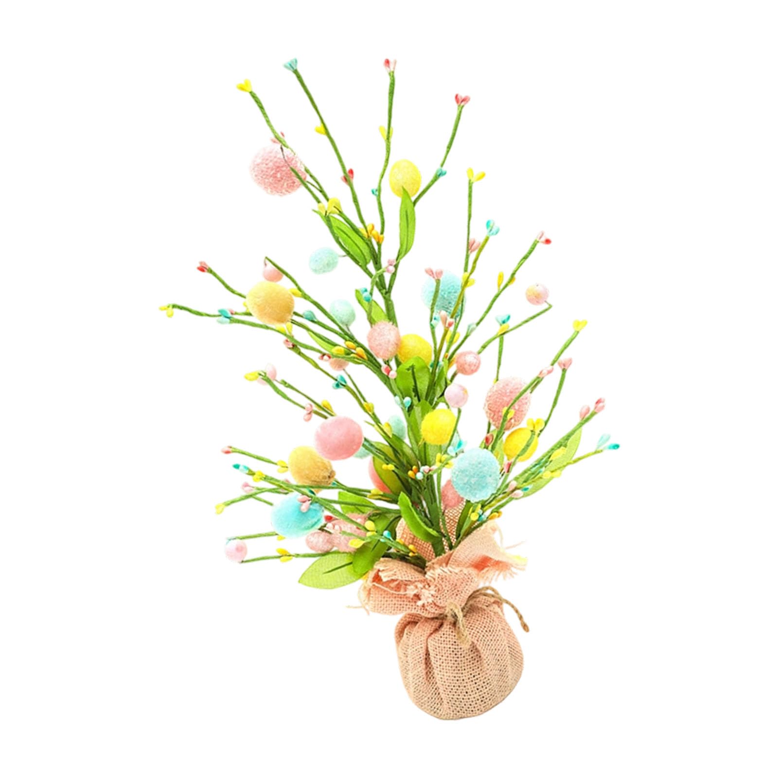 Tsophreniq Colorful Easter Eggs Simulated Bouquets Artificial Foam Berries Branch for Easter Party Decoration Festival Celebration Party Berries